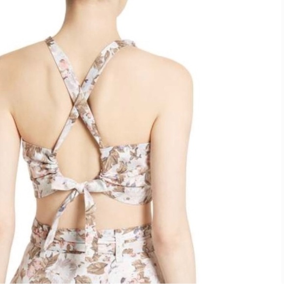 NWOT - Rebecca Taylor Penelope Floral Sleeveless Crop Top, Multicolor - Picture 2 of 8